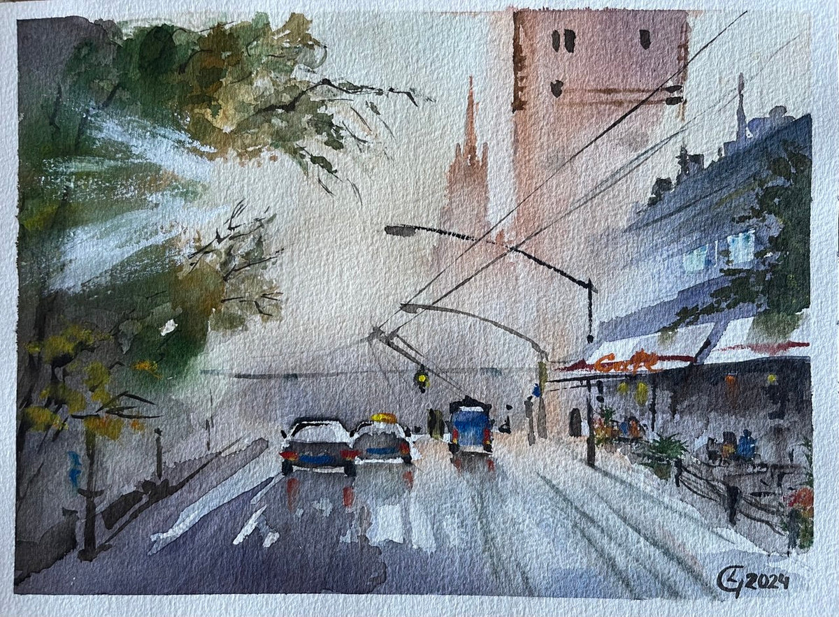 Misty Urban Morning